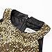 GRACE KARIN Girls Formal Sequin Dress Size 8-10 Teen Prom Birthday Party Halter Neck Pageant Sparkle Fashion Easter Dress Gold Black