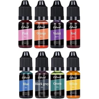 Handmade Candles Candle Coloring Agent 8-Color Set Liquid Dye for Candles Candle Coloring Bicolor Bottle Creation Sensory Bottle Creation