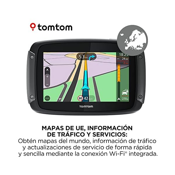 TomTom Rider 500 - GPS para motocicletas, 4.3 pulgadas con carreteras montañosas - Imagen 4