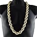 Bling Cartel Hollow Rope Chain 20mm Thick 14K Gold Plated Old School Style Hip Hop Dookie 36 in Necklace