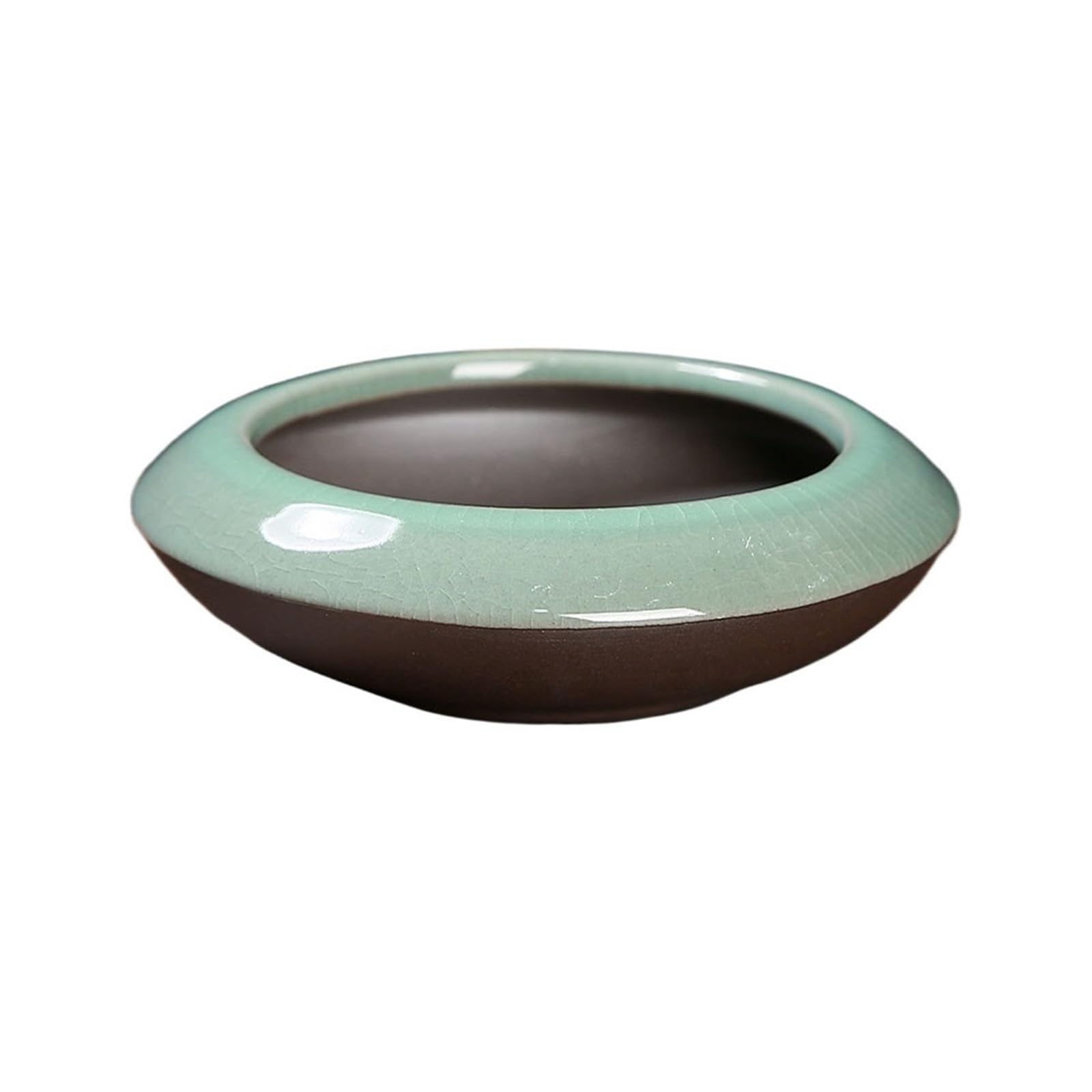 Flower Pot Tray Chinese Style Imitation Antiquity Ceramic Drip Tray Home Decor Flower Arranging Saucer Ikebana Bowl