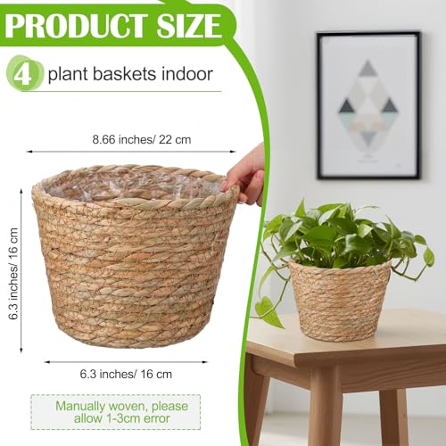 Panier de fleurs en paille tressée de haute qualité pour style rustique