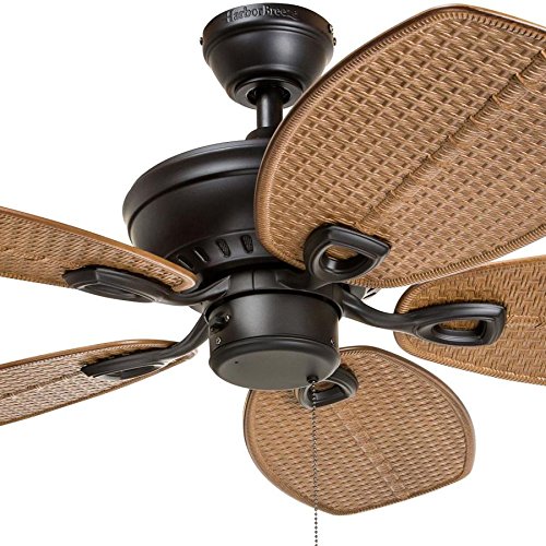 Harbor Breeze Cedar Shoals 44-in Oil Rubbed Bronze Indoor/Outdoor Ceiling Fan with Light Kit - Image 2