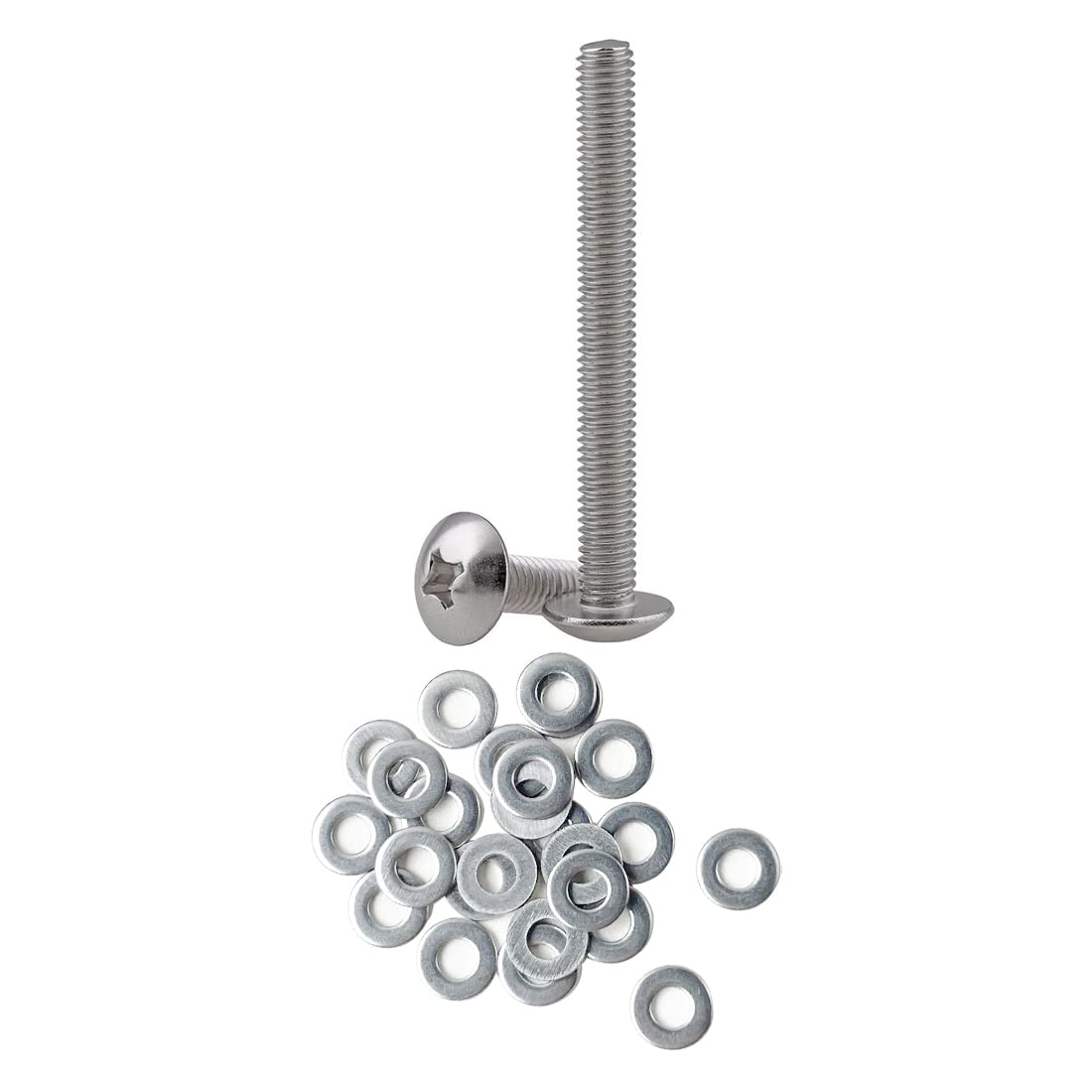 Adiyer25pcs Knob/Pull Screws with Washers 8/32 Thread x 1-5/8 Inch Cabinet Door Drawer Machine Screws, 304 Stainless Steel