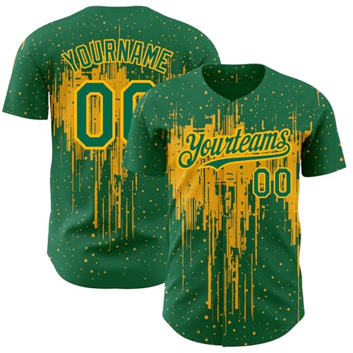 Custom Men Women Youth Baseball Jersey Softball Shirts Full Button Personalized Name Number Sports Team Uniforms, S-7XL miniatura 1