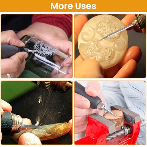 Image of Serplex 6Pcs Carving Bits Detail Carving Bits for Dremel Rotary Tool Engraving Bit Stainless Steel Carving Drill Bit Detailing Engraving Bits Rotary Carving Bits for DIY Wooden Carving Woodworking