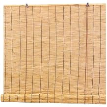 Patio Shades Roll Up Outdoor Exterior Bamboo Roller Blinds Blackout Privacy Roll Up Curtains For Yard Deck Porch Balcony Backyard, Cordless 32x40 60x63 48x55 Bamboo Shades  Size 72" W X