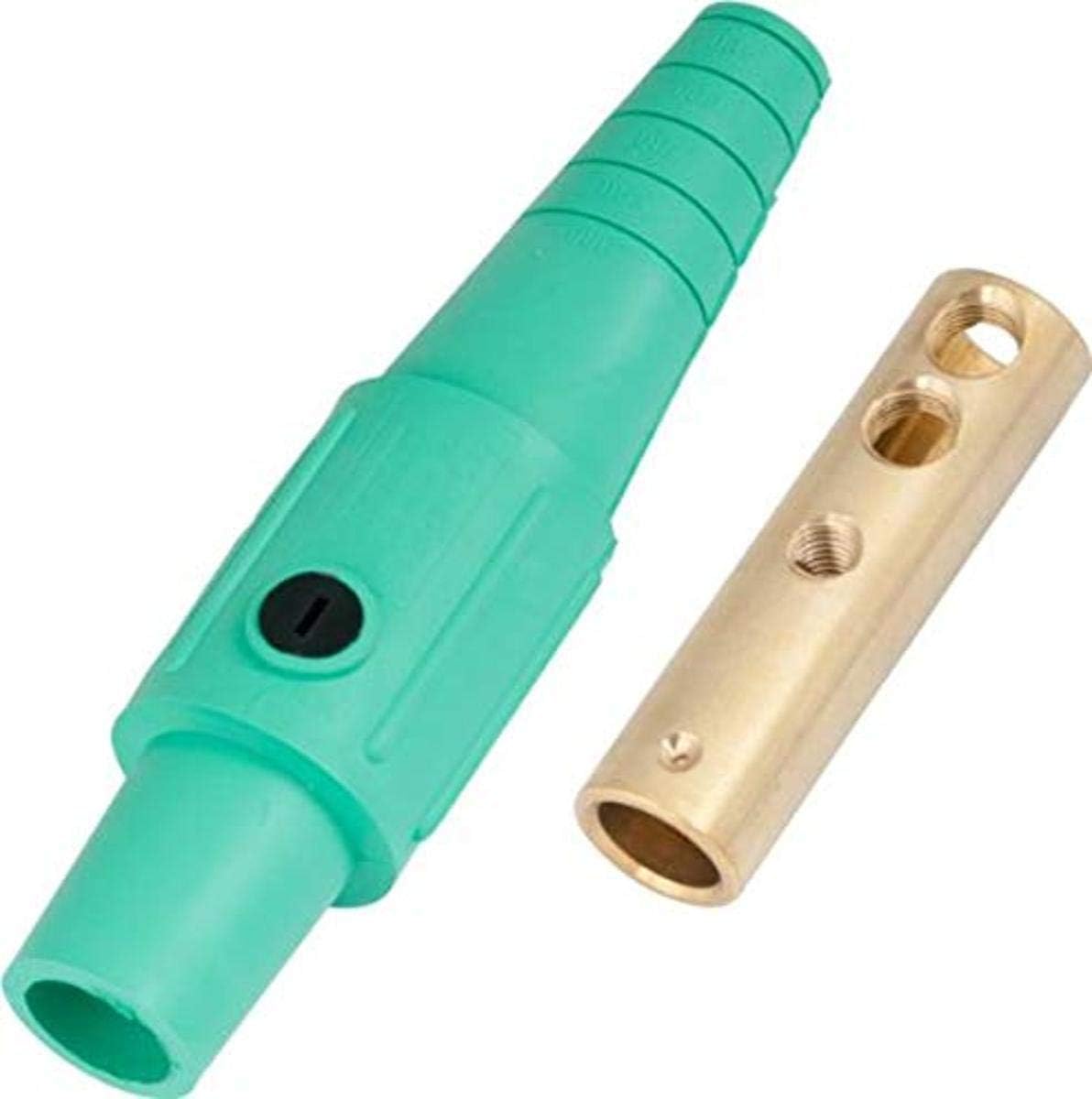 Marinco CLS20FB-E CLS Cam Type, Series 16 Inline, Single Pin Connector, 400 Amp, 600 Volt, #2-2/0 AWG, Female - Green (E)