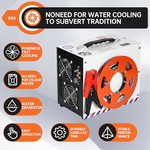 Compressor de ar Pcp de 4500 psi, parada automática, sem óleo/água, design portátil com carretel de