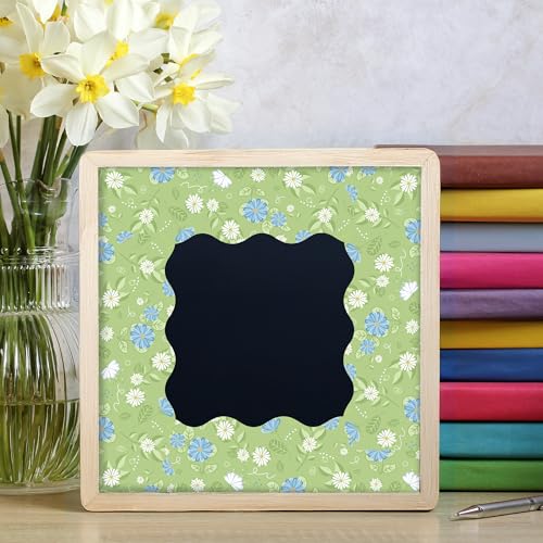 Image of BeYumi Spring Wildflowers Border Trim - 65ft Spring Green Wildflowers Scalloped Rolled Border Trim Daisy Flower Green Wild Floral Bulletin Board Set School Classroom Chalkboard Springtime Party Decor