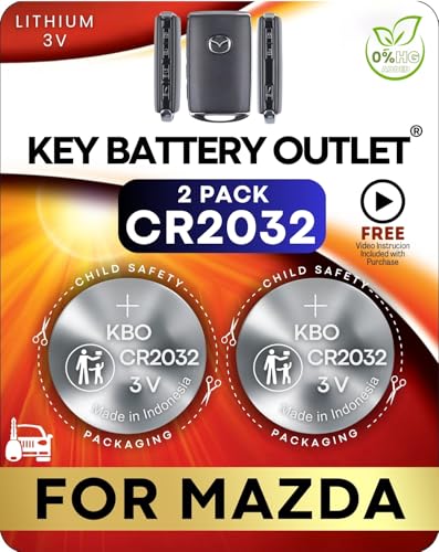 Key Fob Battery Replacement Pack for Mazda - Premium CR2032 3V Lithium Coin Cells - OEM-Grade Remote Batteries - Fits Mazda MX-5 CX-5 CX-30 CX-50 CX-3 CX-70 CX-9 CX-90 | 20192025 Smart Remotes