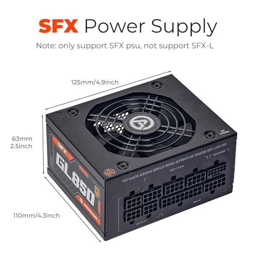Image of ARESGAME SFX Power Supply, 850W, ATX 3.0 & PCIE 5.0 Ready, 80 Plus Gold Certified, Fully Modular Power Supply with Durable Hydraulic Bearing Fan, SFX Form Factor, 10 Year Warranty