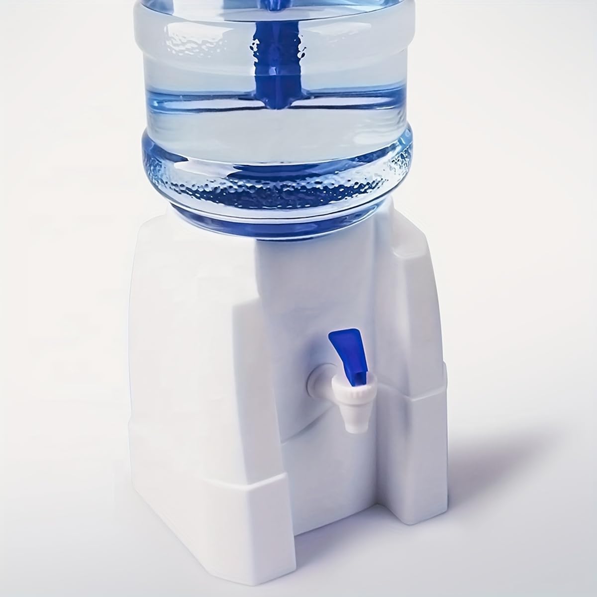 VHG Manual Water Dispenser Stand with Tap – Heavy-Duty Plastic Bottle Stand for 20L Can, Leak-Proof Portable Countertop Water Dispenser for Home, Office, Kitchen & Camping (White)