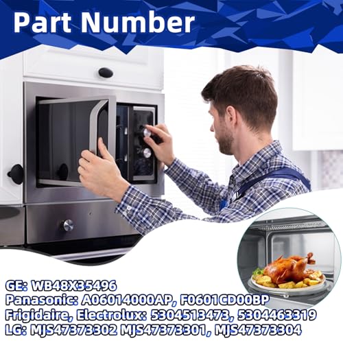 Image of 14-1 /8 inch Microwave Glass Plate compatible with GE WB48X35496 replacement for 14.2 inch LG Microwave Glass Turntable MJS47373304 Panasonic A06014000AP