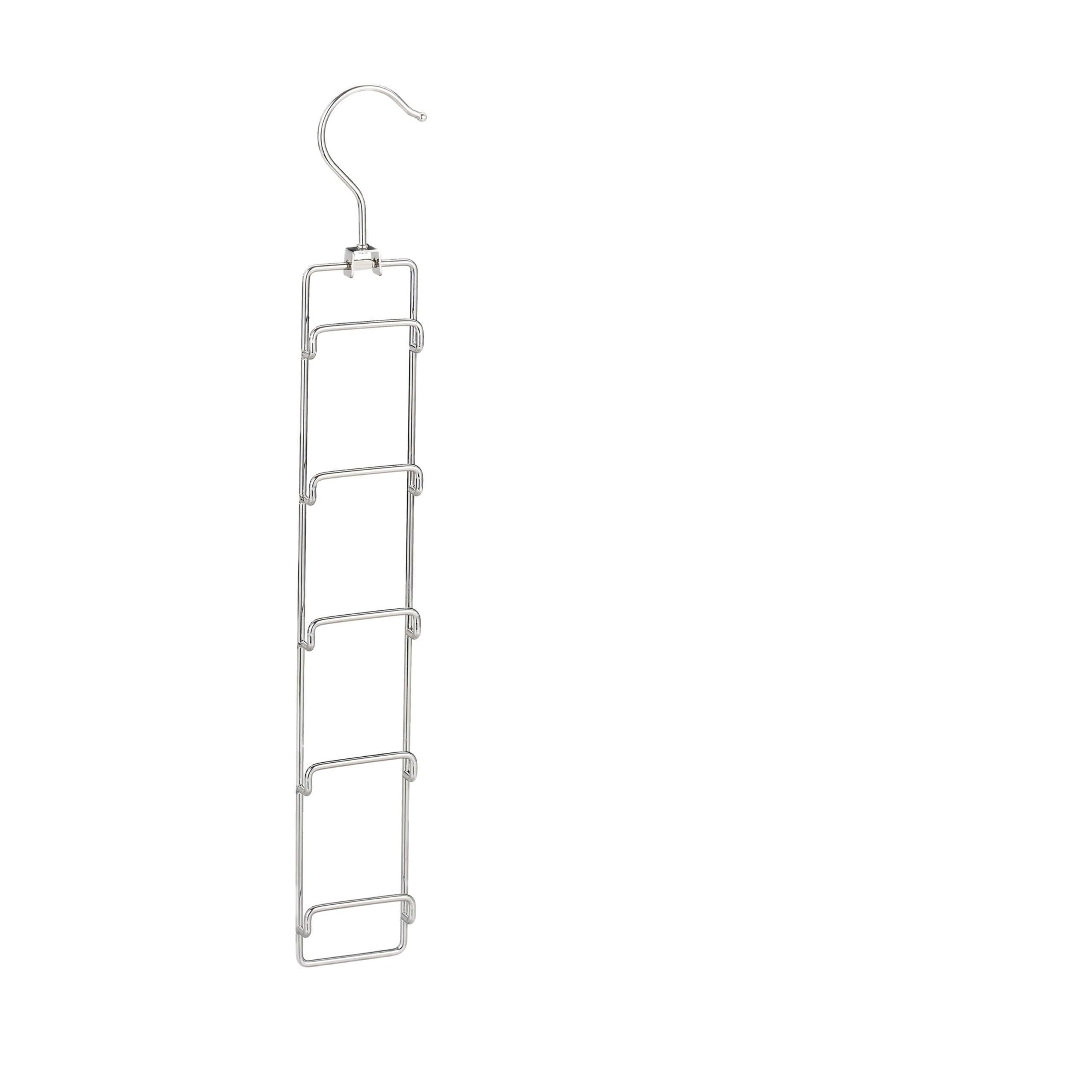 Relaxdays Mehrfachhosenbügel, 3er Set, 15 Hosen, platzsparend, rutschfest, entnehmbare Bügel, HBT: 52x33,5x2 cm, Silber