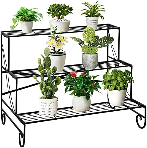 ORFOFE Metall Blumenständer - Modernes Pflanzenregal Für Garten, Balkon & Wohnzimmer