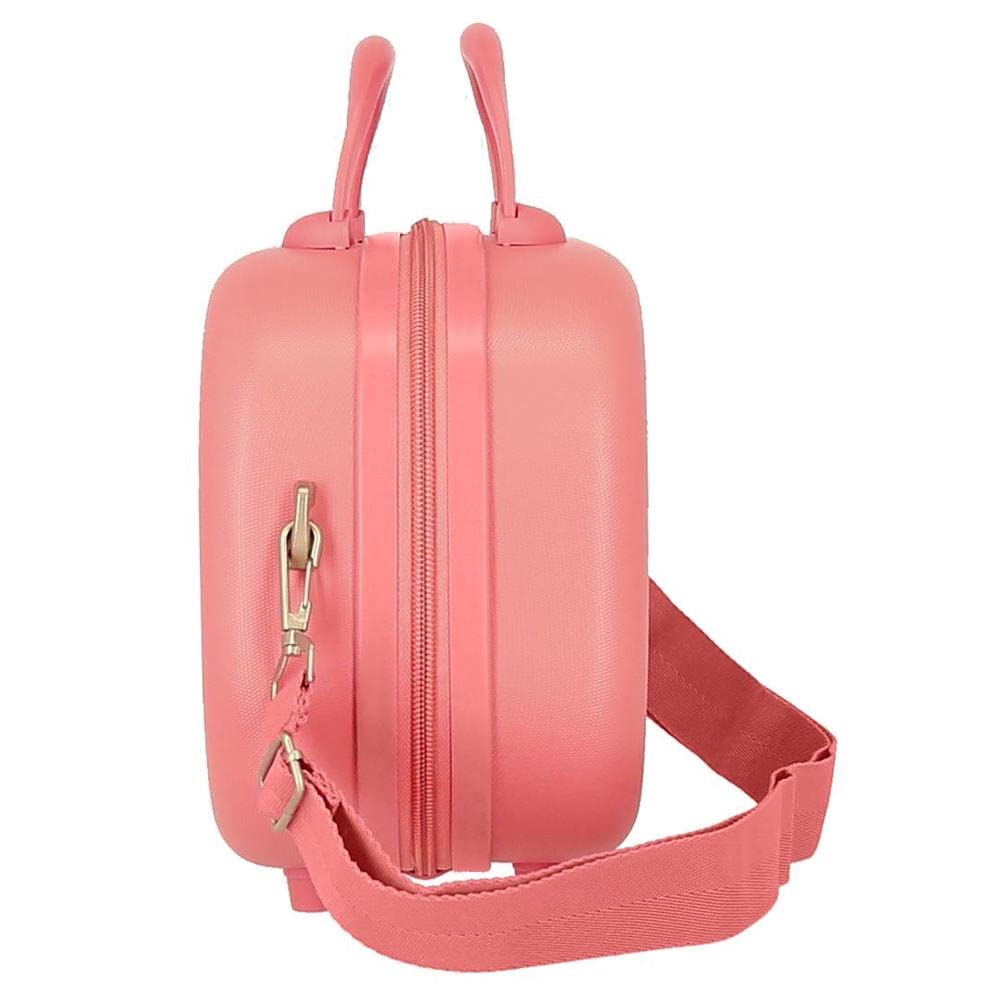 Enso Ciao Bella Neceser Adaptable Obudowa na messenger Różowy 29x21x15 cms Sztywny ABS 9,14L 0,8 kg, Różowy, Talla única, kosmetyczka z paskiem na ramię