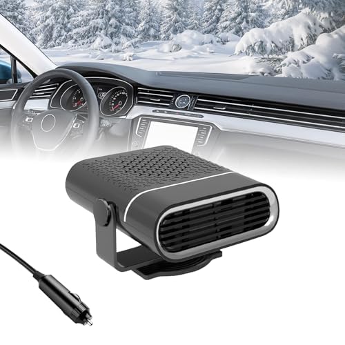 Tccydm Auto Heizung, 150 W, 12v Tragbare Autoheizung, 360° Drehbar Standheizung Auto, Heizlüfter Auto, 2-in-1-Multifunktionauto Heizung, Auftauen und Entnebeln, für Wohnmobil Camper LKW PKW 12 v