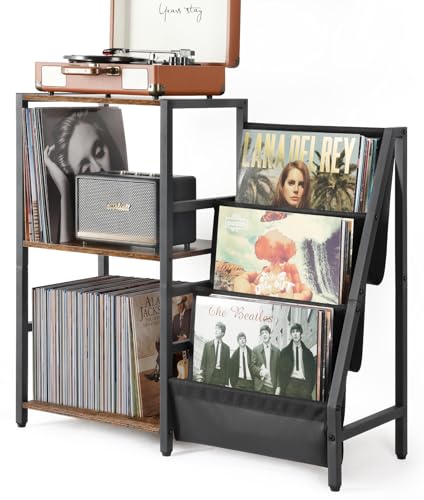 Bikoney Record Player Stand, Turntable Stand with...