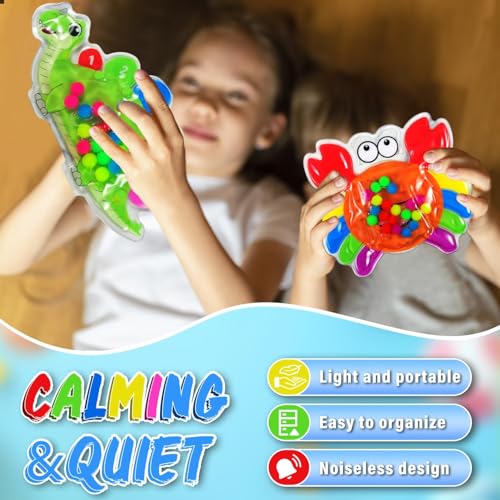 Color Sorting Sensory Toys, Squishy Sensory Toys for Kids with Autism, Montessori Toddler Travel Toy,Calm Down Fidget Toys for Children with Autism and ADHD (Dinosaur+Crab 2PCS) - Image 4