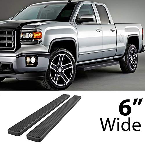 Estribos Running Board 6" Negro para Chevy Silverado/GMC Sierra 2007-2018 miniatura 2