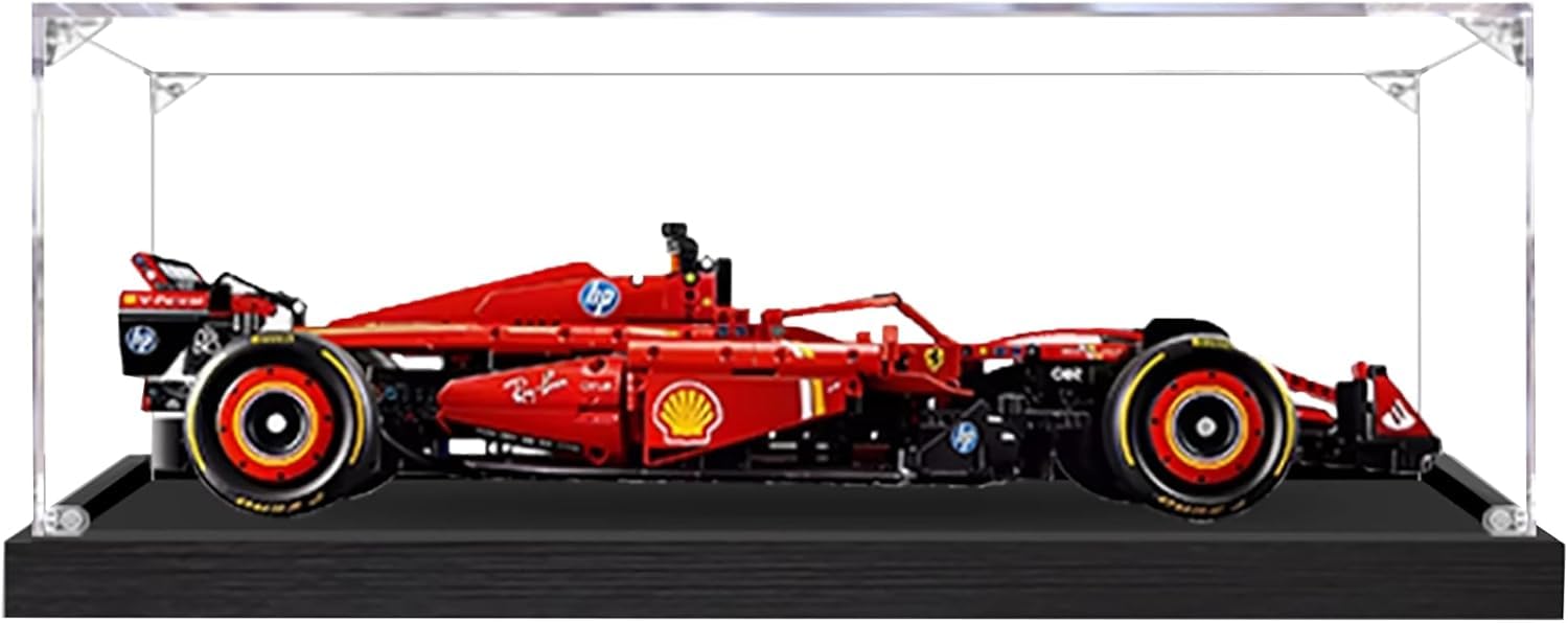 Vetrina acrilica per 42207 Ferrari SF-24 F1 Car, in acrilico, trasparente, per modelli da collezione, 65 x 30 x 20 cm (solo vetrina)
