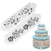 2 Pcs Rose Flower Cake Border Decorating Lace Embossed Molds Suit Plastic Fondant Template DIY Baking Tools Coffee Spray Stencils Powdered Sugar Sieve PVC Mold