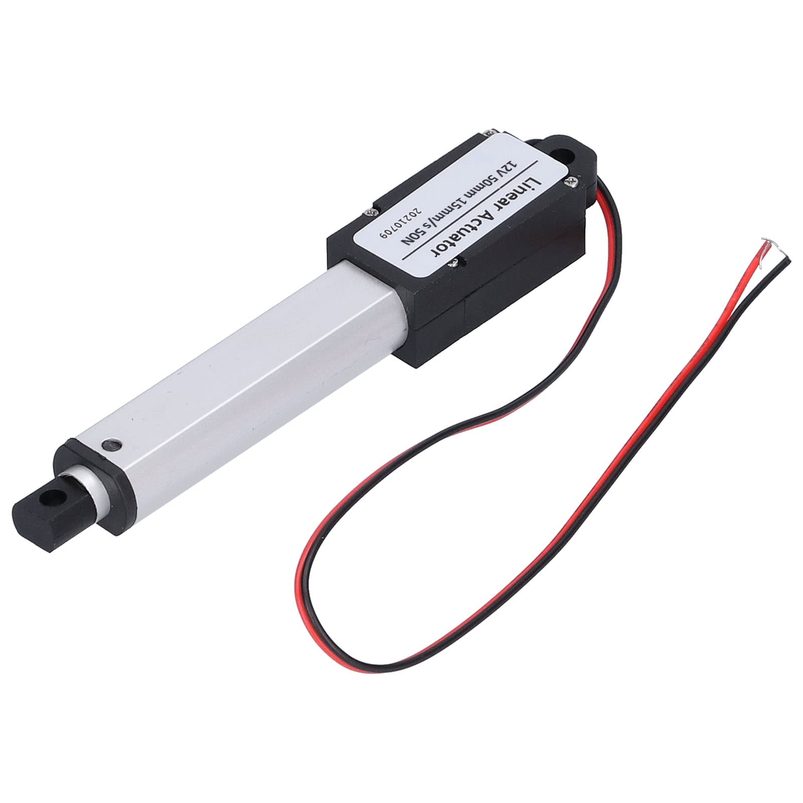 12V Electric Linear Actuator 50mm Stroke Internal Limit Switch Quiet Motor Medical Automotive, Industrial Applications, Aluminium Tube (Stroke 50mm-15mm/s-50N)