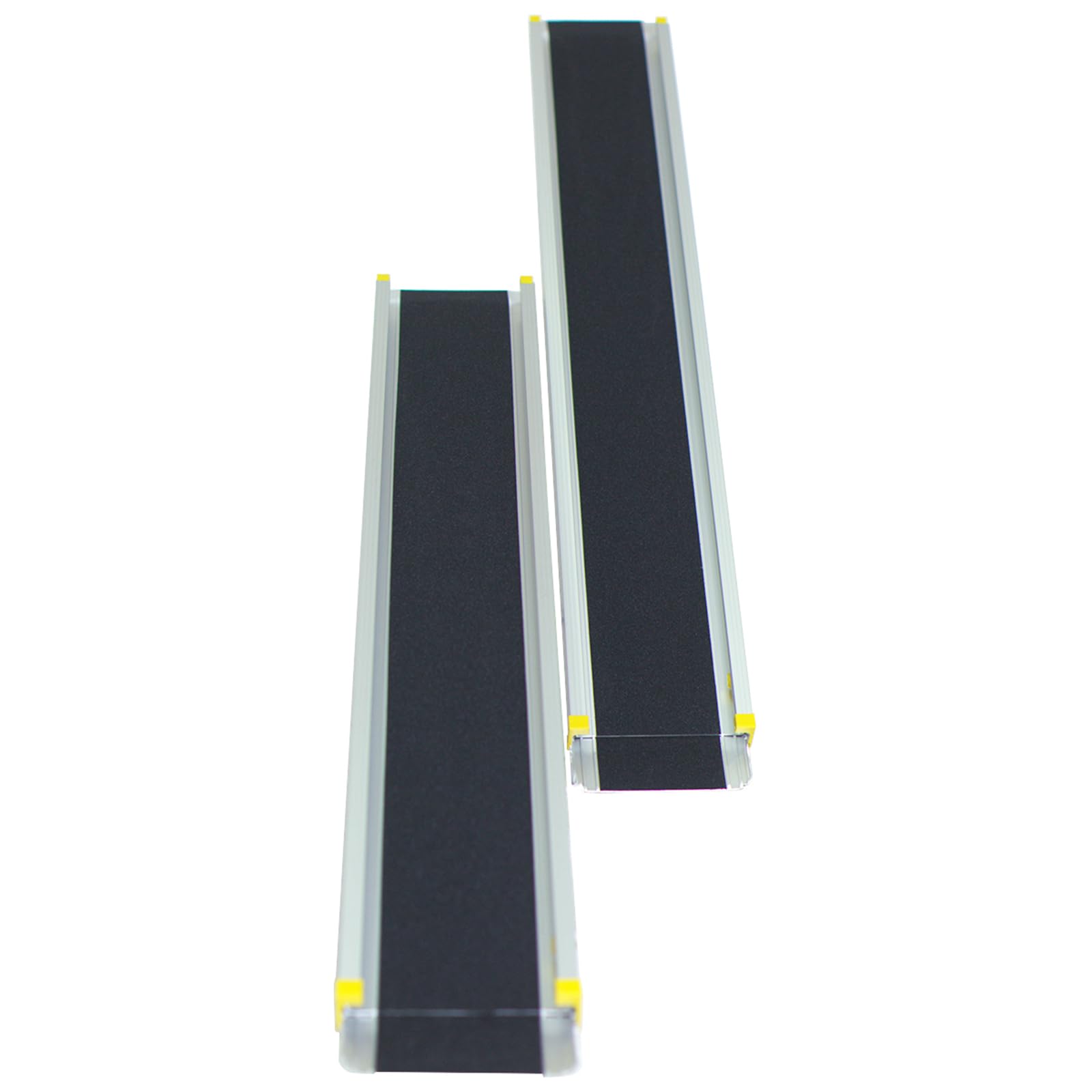 COSTWAY Set di 2 Rampa per Sedie a Rotelle in Alluminio, 3 Lunghezze, Rampa Telescopica Regolabile con Superficie Antiscivolo, con Serrature di Sicurezza, per Gradini Fino a 61 cm (121,5-212,5 cm)