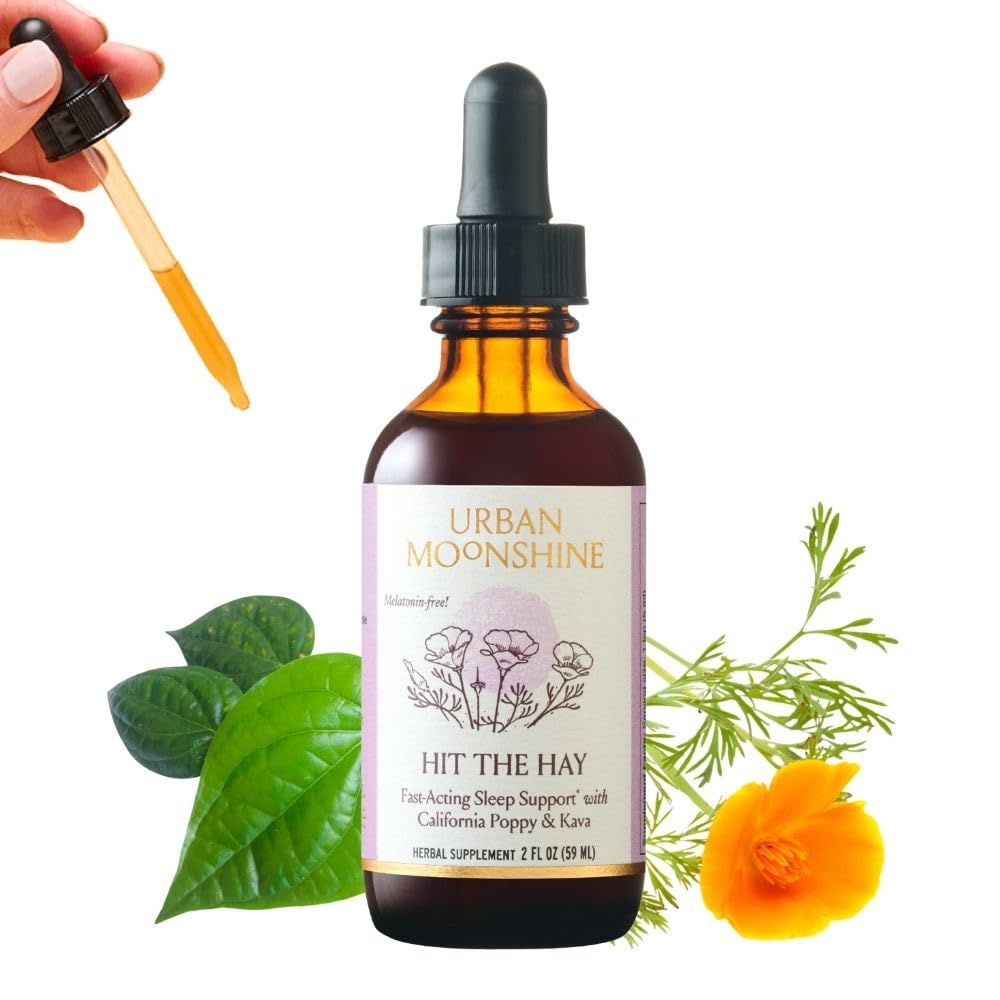 Urban Moonshine Hit The Hay - Fast Acting Herbal Sleep Support - California Poppy - Kava - Passionflower - Hops - Natural and Effective Supplement -
