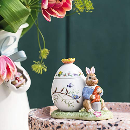 Villeroy & Boch Bunny Tales Easter Egg Max with Carrot Decorative Tin for Treats Hard Porcelain, 11 x 6.5 x 9.5 cm, Colourful - Image 2