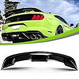 Rear Trunk GT Spoiler Compatible with 2015-2022 Mustang GT350 Spoiler Wing for Mustang Shelby GT500 V8 V6 EcoBoost Premium, Base Convertible, Coupe 2 Door Deck Lid Mustang Spoiler, Gloss Black