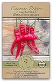 Gaea's Blessing Seeds - Cayenne Pepper Seeds - Heirloom Hot Pepper Long Red Slim Non-GMO Open-Pollinated High Yield Germination Rate 93% Net Wt. 1.0g