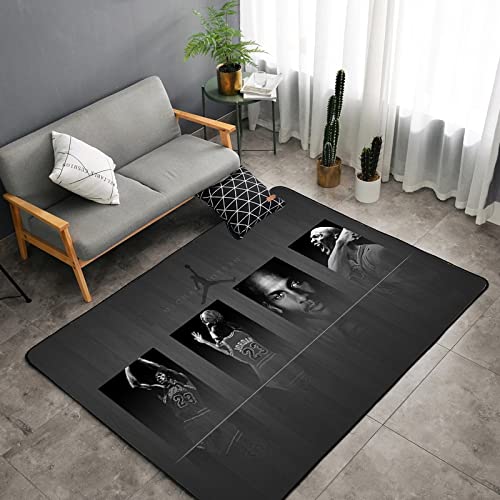 SUJIN Schöner Teppich, NBA Basketball Teppiche, Trendige Fußmatten für Jungen 80x120cm