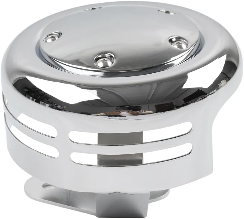 Rbanna1 5 Hole Point Cover Horn Cover Chrome Iron Horn Cover & Billet Aluminum Point Cover For Big Twin and For Sportster XL models 1991-up 1 Pc