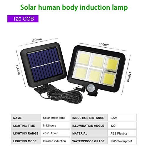 Lampy solarne Lampa słoneczna Czujnik ruchu Zasilana energią słoneczną lampa ogrodowa Wodoodporne oświetlenie zewnętrzne IP65 Dekoracyjna kinkiet Światło z czujnikiem podczerwieni