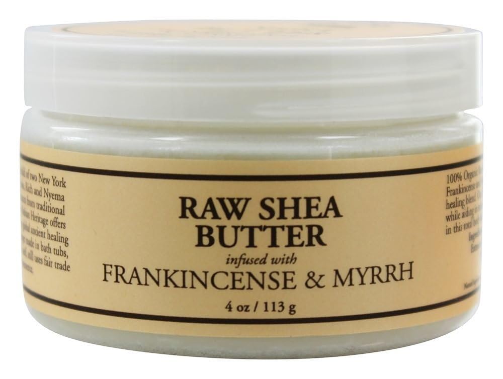 Nubian Heritage Raw Shea Butter Infused With Frankincense and Myrrh 4 Ounce ( Pack of 2 )