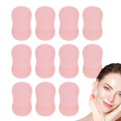 Manual del exfoliante facial,10 piezas de silicona Facial Cepillo,10 piezas de silicona con mango de dedo para limpieza profunda - Mango ergonómico Mujeres Hombres Exfoliante facial para masajear