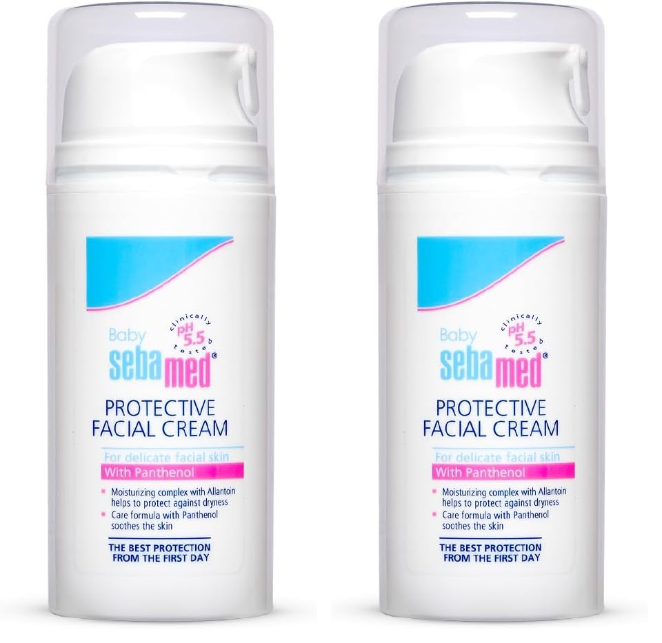 Image of Sebamed Baby Protective Facial Cream|pH 5.5|Baby Face Cream|100ml (Pack of 2)