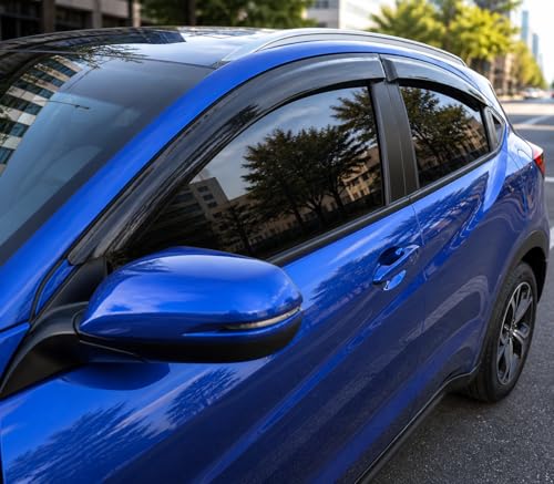 Image of 2016-2022 Tape-On Rain Guards for Honda HR-V Side Window Visor Deflectors Lx Ex Sport Ex-L HRV Durable Vent Shades 2017 2018 2019 2020 2021