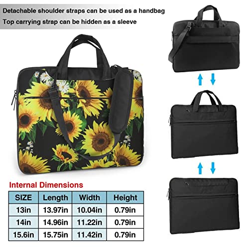 Mallette ordinateur portable imprimé tournesol pour protéger votre PC
