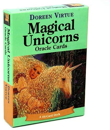 LINANNAN Doreen Virtue Magic Unicorn Oracle Cards A 44 Cards Cover Receive Messages and Guidance Keep Related to Beginners Life
