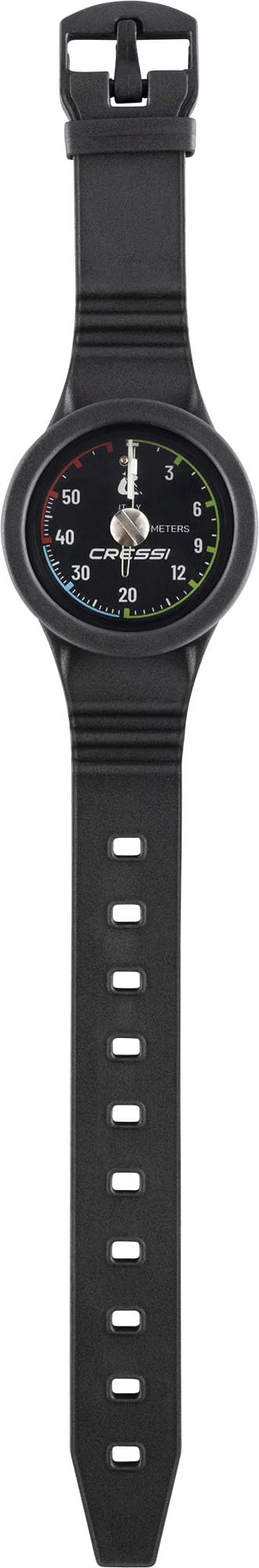 CRESSI Wristband Depht Gauge Bar - Resistente Profondimetro Analogico da Polso Unisex con Quadrante Metrico di Facile Comoda Lettura, Taglia Unica