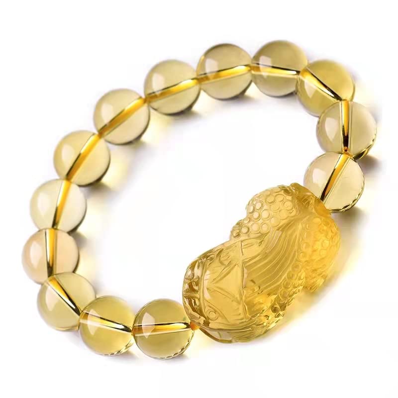 Citrine jaune 10 mm perle cristal naturel femme pour création bijoux diy et lithothérapie