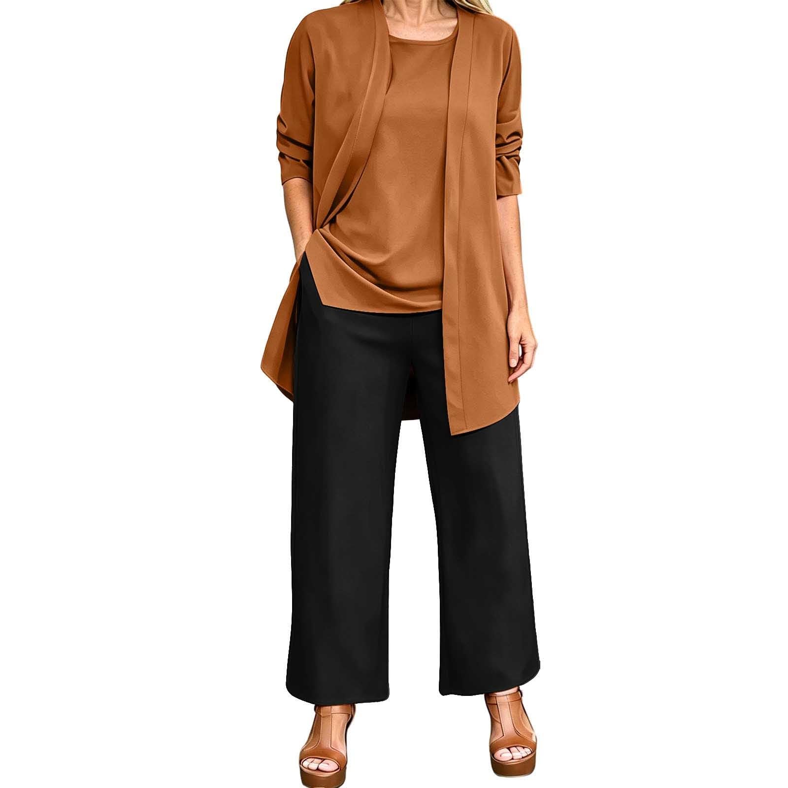 3-teiliges Outfit für jeden Tag – Schlankmachende, bequeme und lässige Hosen
