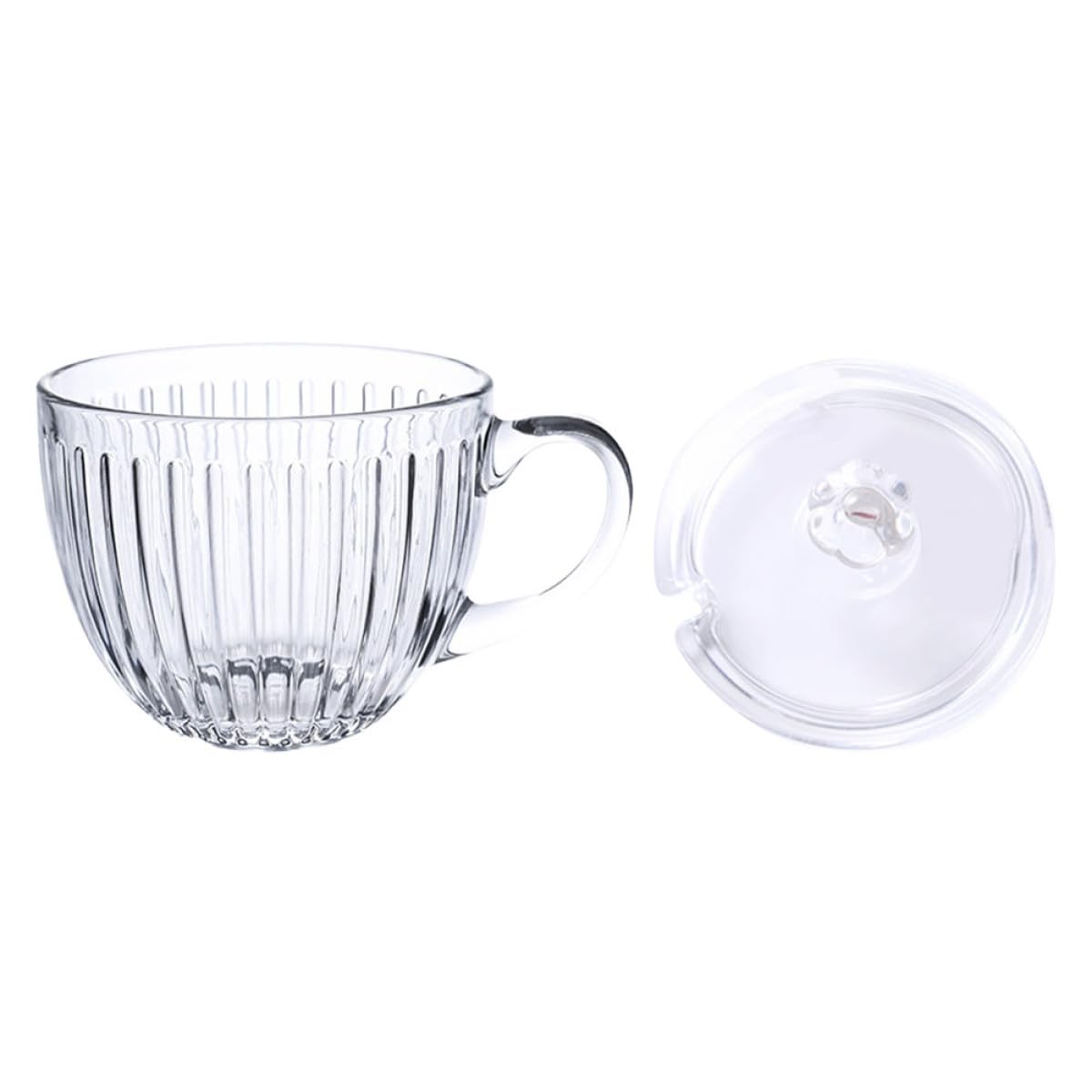 Verre transparent 450 ml grand format, bol à céréales et lait robuste