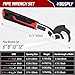 YBQSPLY Pipe Wrench Set, 6” 8” 10” 12” Self Adjusting Wrench 4-Piece Plumbing Tools for 0.27“-1.7”/7-43mm Standard Nuts, Irregular Nuts, Pipes Use