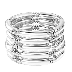 5Pcs-Silver Bangles