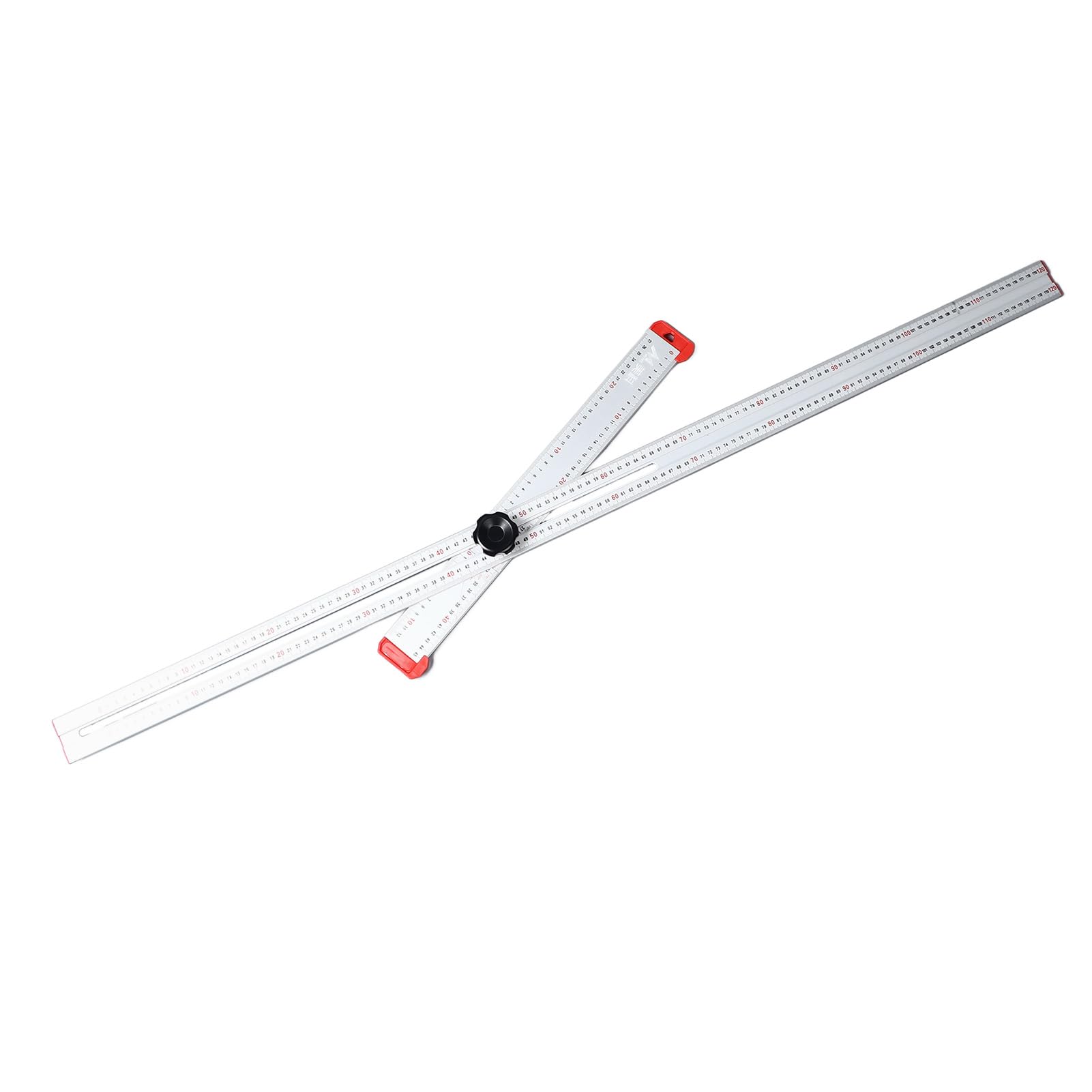 WALFRONT Regla de ángulo para Carpintería, Cuadrado Combinado en Forma de T de Aleación de Aluminio Ajustable de 120 Cm para una Medición Precisa y un Trabajo Eficiente para Carpinteros