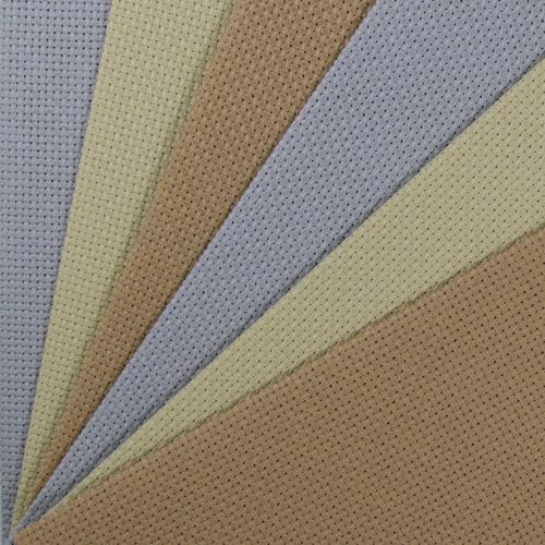 Image of KCS 6 pc of 12 inch x 18 inch(30cmx45cm) 14CT Counted Cotton Aida Cloth Cross Stitch Fabric (Light Grey+Khaki+Yellow Beige)